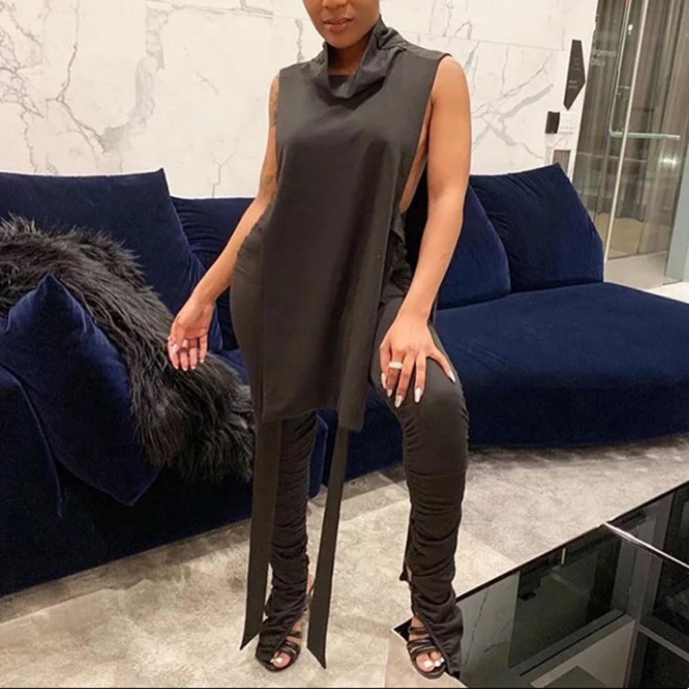 Grey 2pc Stack Pants Set - Picture 2 of 3